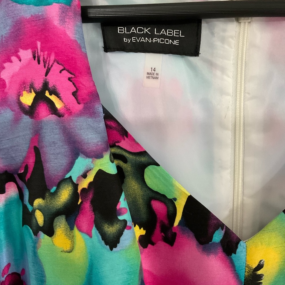 ❤️PRICE DROP❤️Black Label by Evan-Picone Dress NWT Size 14 - Picture 2 of 7